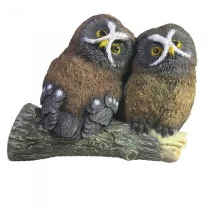 Фигура садовая Совы на ветке навесная L20W8H15  см (ПОЛИСТОУН)