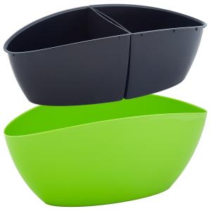 Каноэ со вставкой 32х14см оливка 2,1л-10