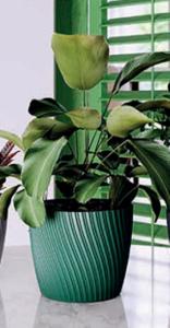 Мика кашпо с поддоном 3,55л т.зеленый h17 d19-10 Польша