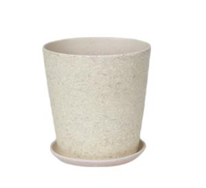 Бежевый камень 4 горшок с поддоном, 2,6л, d18, h18,5см, конус