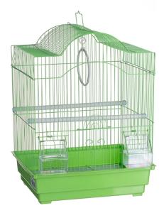 Клетка для птиц из проволоки 30х23х39 см (фигурная крыша)