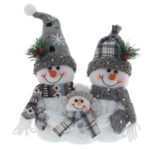 Игрушка набивная Снеговик, L21 W9 H33 см, 2в.