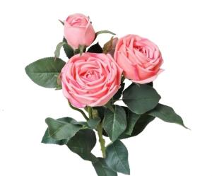 Искусственные цветы Роза из силикона h73см розовая