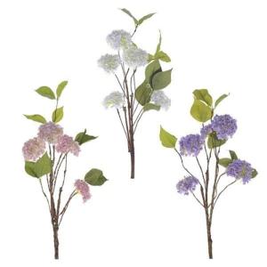 Цветок искусственный Гортензия, L42 W15 H8 см, 3в.
