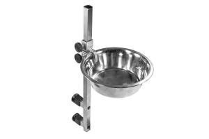 Стойка под миску (настенная),миска металл 1,8л Хром,разборная в коробке