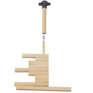 Жёрдочка-игрушка д-птиц деревянная, БРУСОЧКИ большие с колокольчиком, L28,5смхD1,2см1-1