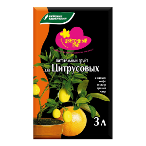 Грунт для цитрусовых 3л Цветочный рай 6/504 БХЗ
