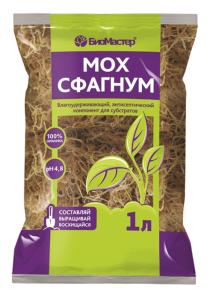 Мох сфагнум 1л БиоМастер 4-50 БМ
