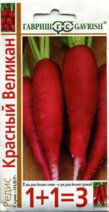Редис Красный Великан серия 1+1 4г -поздн. Гавриш Редис Красный Великан серия 1+1 4г -поздн. Гавриш