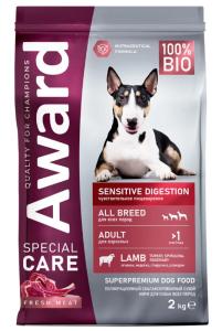 Корм д/собак сух 2кг со свежим мясом ягненка AWARD (Авард)