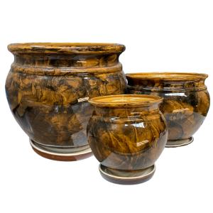 Элегант-Комплект из 3х (10л,3,2л,1л, с под.)коричневый