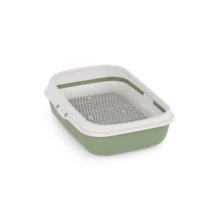 Туалет д-кошек Юта 45,5х35,5х15см с бортом, сеткой и совком 1-14