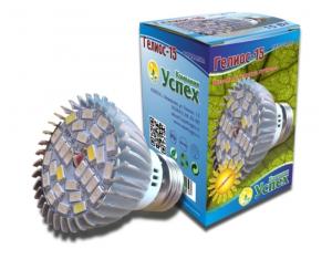 Фитолампа Гелиос-15 д-подсвечивания растений 1-1 Успех