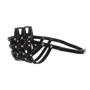 Намордник кожа сетка №6 (кавказск.овчарка)-НК-6