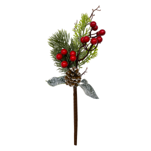 Ветка-декор новогодний H37 см