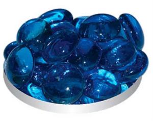 Грунт стеклянный 170г N120 плоский кошачий глаз ГОЛУБОЙ)