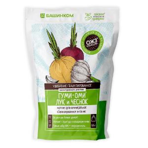 Для лука и чеснока 0,8кг (NPK-6:5,6:4,8) Гуми-Оми органоминеральное удобрение 2/12 БШ