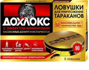 Ловушки от тараканов Дохлокс (6шт в уп) 6/24 ТД