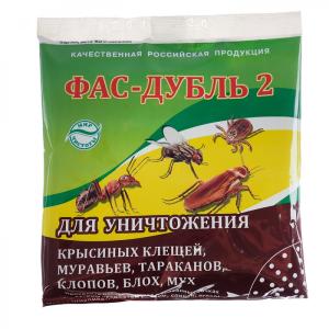 Фас дубль 2 ср-во от тараканов, муравьев, моли 125г 10-100 КП