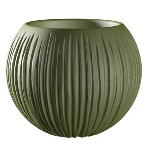 Сфера кашпо со вставкой 1,7л Оливковый -9