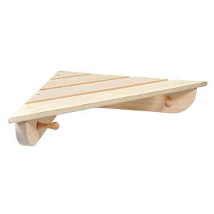 Полка угловая с вешалкой 4 крючка 58х11х29см (липа)-4 