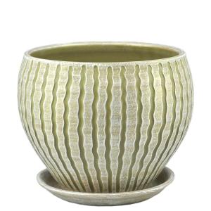 МАНЕ классик горшок с поддоном 3,5л d20см оливка