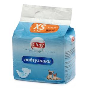 Подгузники 2-4 кг размер XS (11шт) Cliny/12