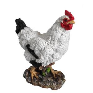 Фигура садовая Курица белая Н35 см (ПОЛИСТОУН)