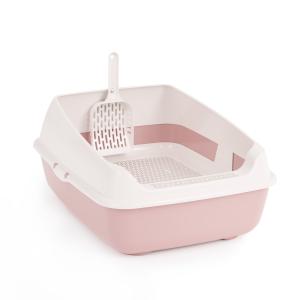 Туалет Лекси с высокими бортами, сеткой и совком 45,5х35,5х15см розовый-4