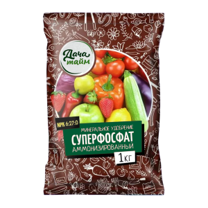 Суперфосфат гранулированный, 1кг, Дача тайм (NРК-9:30:0)