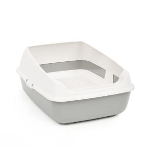 Туалет с высокими бортами 50,5х39х23см серый 1-8