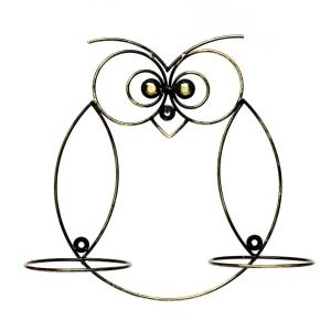 Подставка настенная на 2 горшка Сова 40*16*39см 96-002