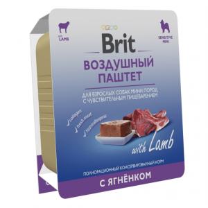 BRIT PREMIUM, Воздушный паштет для собак мини пород с чувств. пищеварением, Ягнёнок, 100г, 5060962