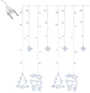 Гирлянда Сказочный лес 8 шт, 2,5м прозрачный провод, хол. бел., переходник 8 режимов