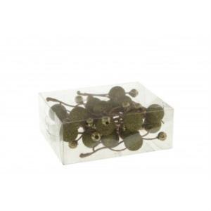 Шары набор Ягоды (уп 8 шт), D 2 см, L12 W4,5 H10 см