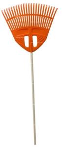 Грабли веерные пластин. 23 зуб. ПЛАСТМАССОВЫЕ с чер. 500х430мм оранж. -20 И-А