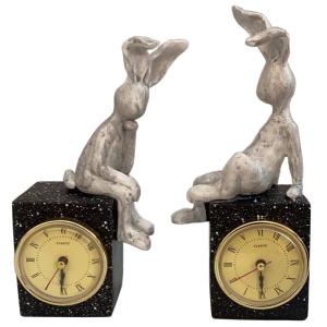 Кролик с часами, L10 W7 H21,5 см, 2в. (1xААА, не прилаг.)