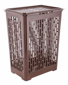 Корзина д-белья Матрица 45л коричневая -4