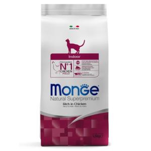 Корм д-кошек сух Monge Cat Indoor д-живущих дома1,5кг