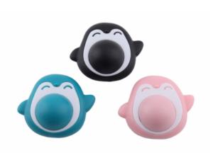 Игрушка WOGY д-кошек Пингвин 5.5х6.5х3см d=2.5см с вращающимся мятным шариком, на липкой ленте, микс