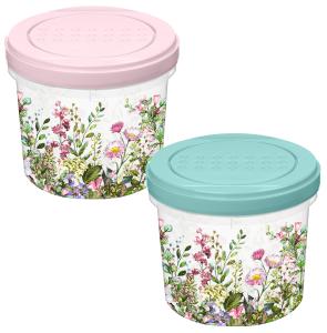 Банка  0,7л Цветущий луг круглая с завинчив. крышкой в ассорт. /2/12