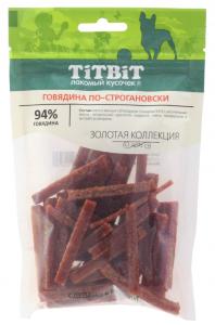 Говядина по-строгановски для собак Золотая коллекция 80 г