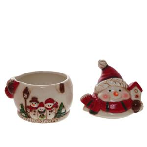 Конфетница Снеговик КЕРАМИКА L11,5 W10,5 H14,5