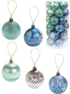 Шары набор Праздник голубой (уп.30шт) D6 см