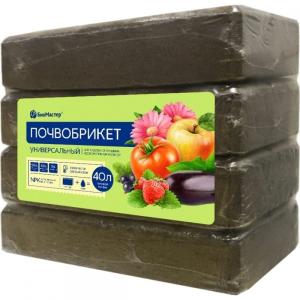 Грунт универсальный 40л БиоМастер брикет 2-30 БМ