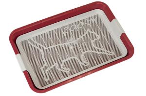 ZooM туалет Кошка большой, с сеткой 40х26х6,5см, рубиновый