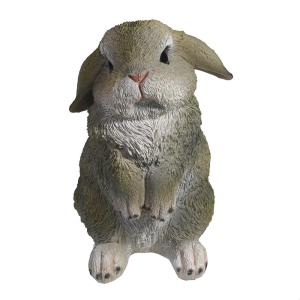 Зайка Шуня (серый) L12 W12 H19 см (ПОЛИСТОУН)