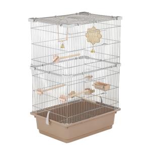 Клетка д/птиц Пташка 42*30*66см бежевый с наполнением 1/1/Амма
