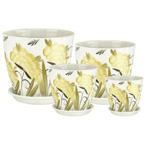 Бутон ПИОНЫ к-т из 4-х желтый