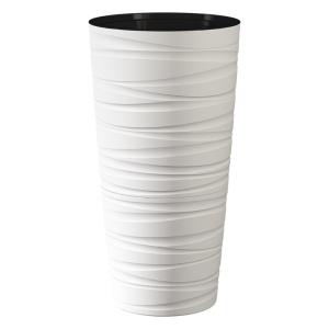Модерн Максимум кашпо со вставкой 15л d30 h58см Белый -5